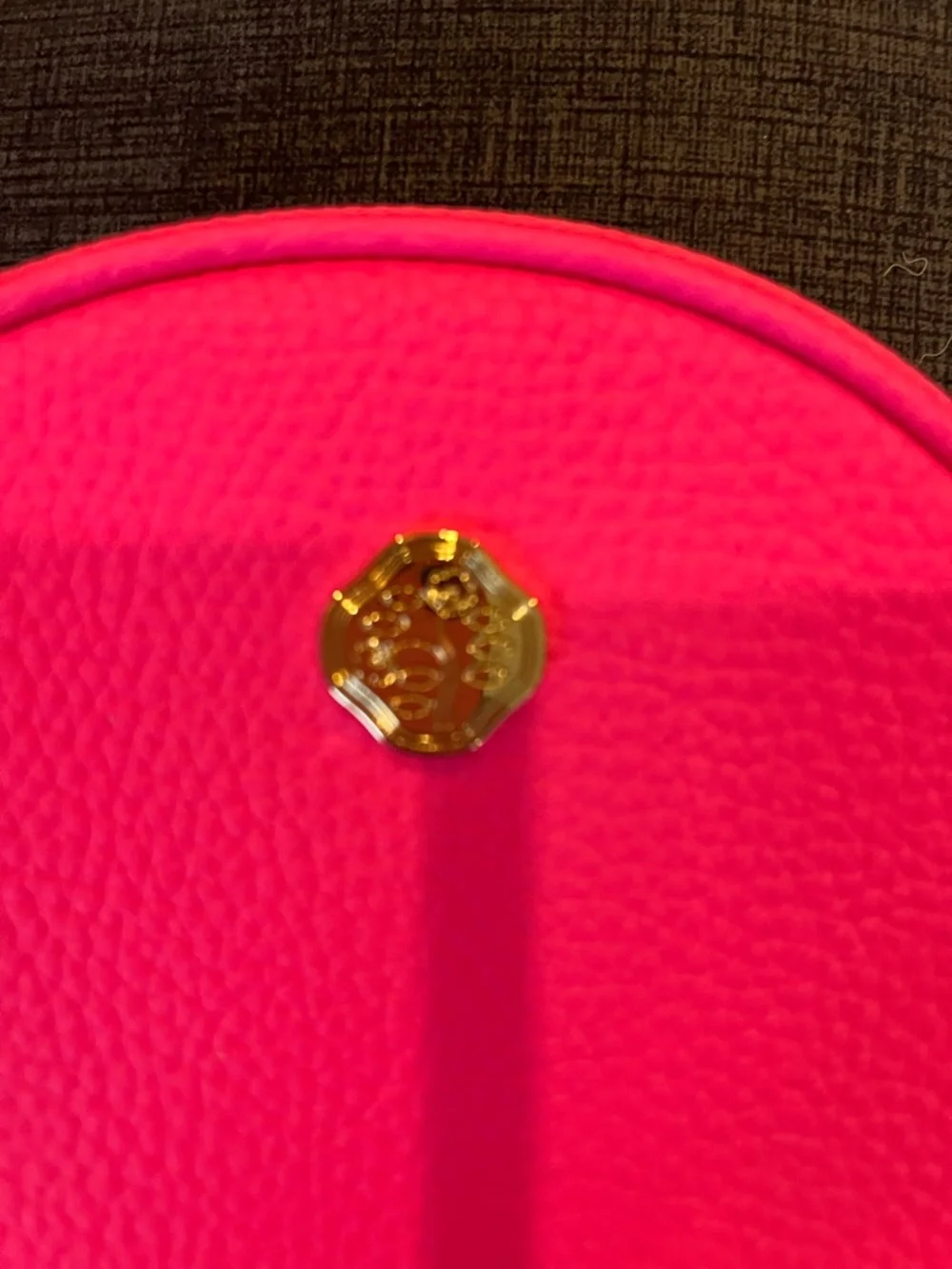 Shiseido Round Padded Cosmetic / Jewelry Case – Hot Pink (NEW)